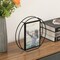 Modern Circle Shape Black Metal Decor Photo Frame for Tabletop Display